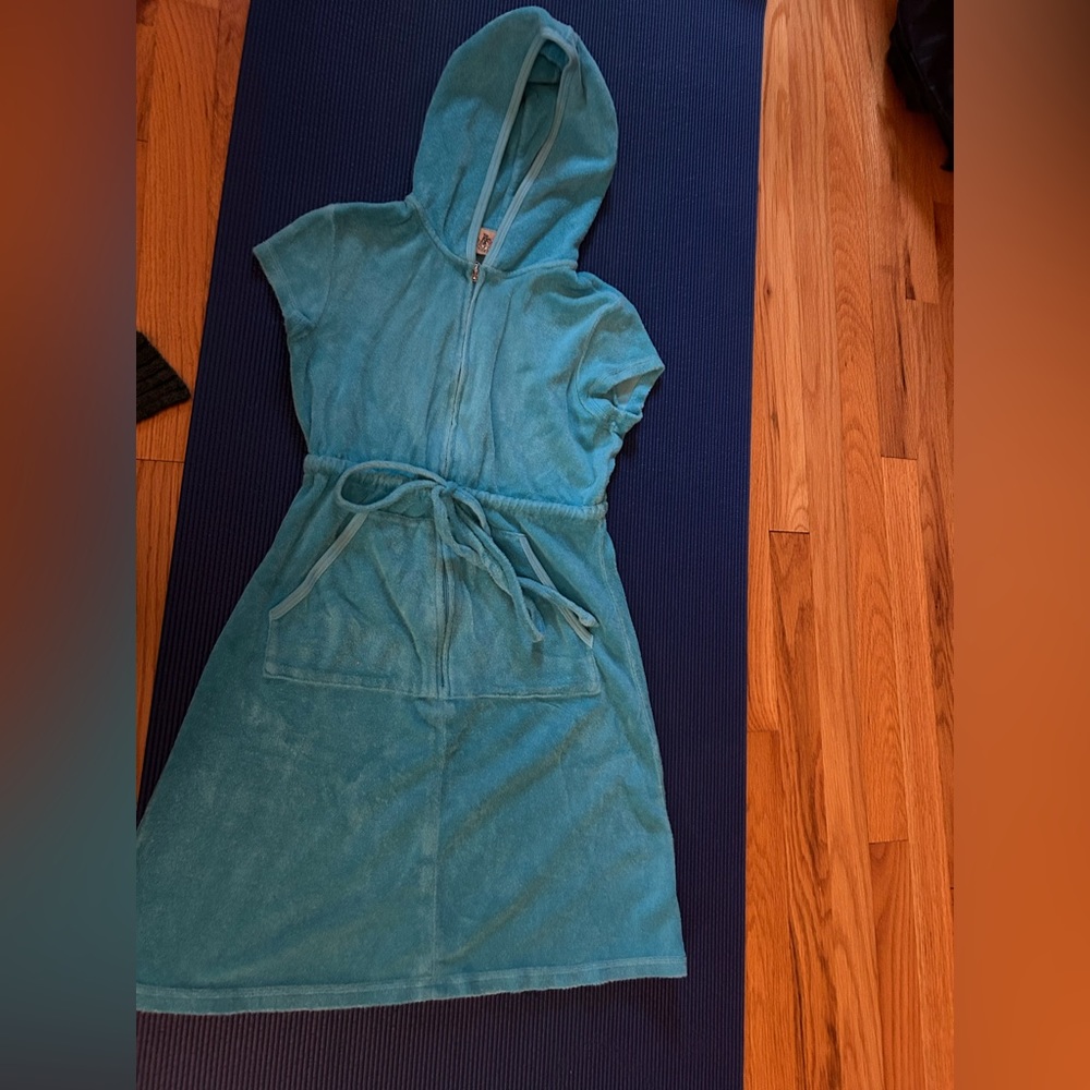 Vintage Juicy Couture Adorable Turquoise Cover Up Dress Size M